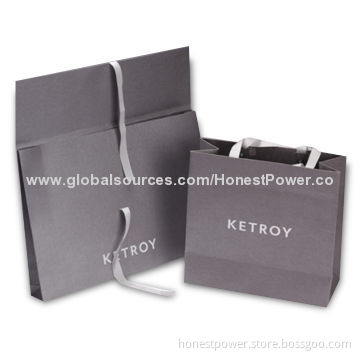 Paper Bag with PP Matte Lamination Finish, Customized Sizes and Designs are Accepted